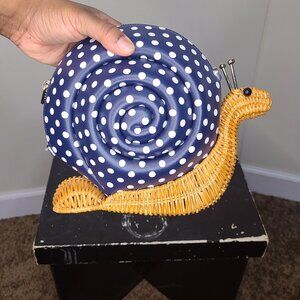 Kate Spade enchanted forest scarlett snail wicker crossbody